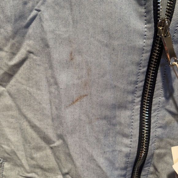 Denim & Flower Men's New Oxford Jacket in Blue Small NWT - Picture 7 of 7